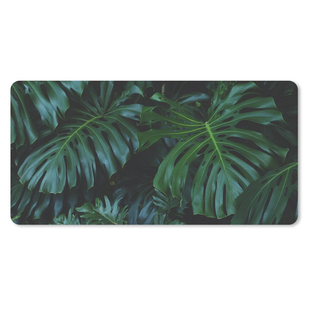 MuchoWow Mauspad Mousepad Dschungel - Blätter - Design 60x30 cm - Mousepads - Maus Mat - Pad - Mausunterlage - Nachhaltig