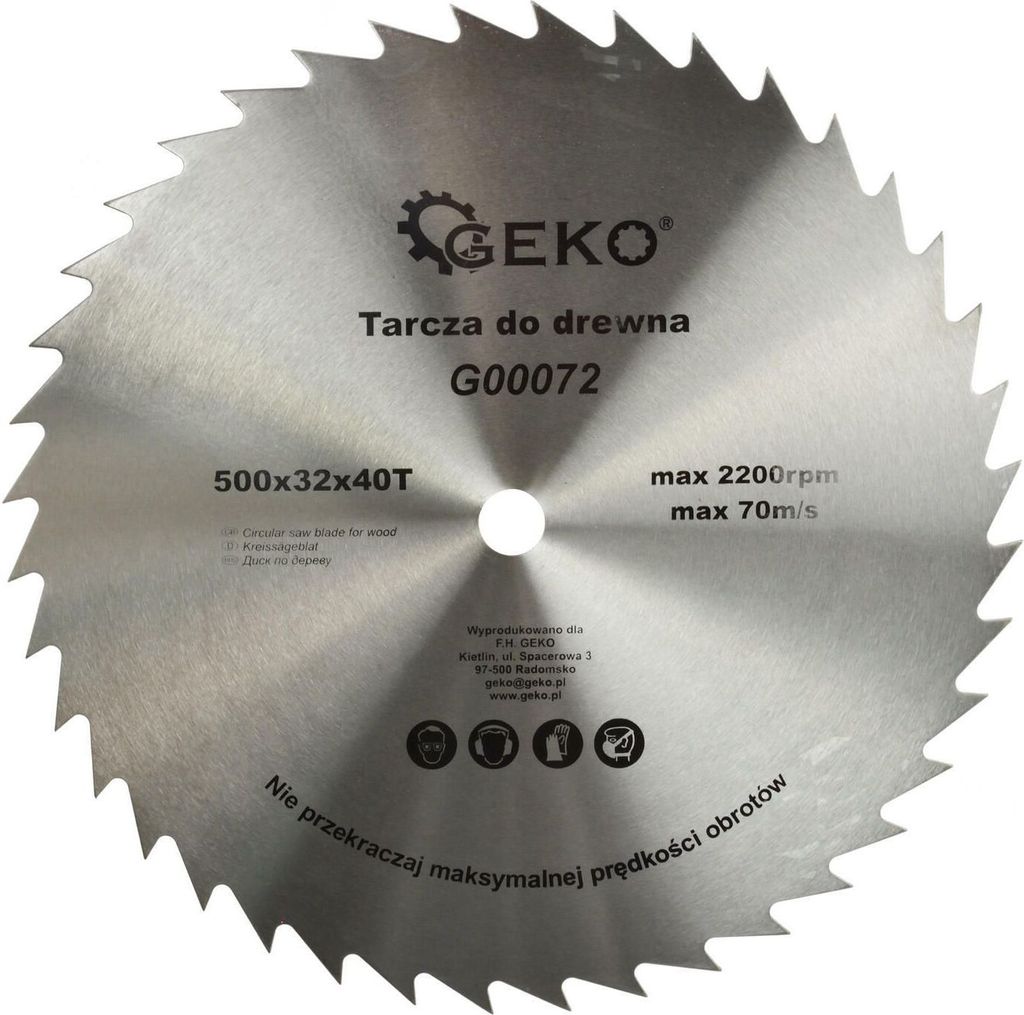 Kreissägeblatt für Holz, 500 mm Durchmesser, 32 mm Bohrung, Produktbild 
