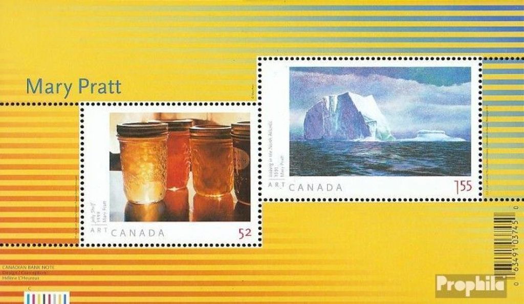 Briefmarken Kanada 2007 Mi Block93 (kompl.Ausg.) postfrisch Gemälde
