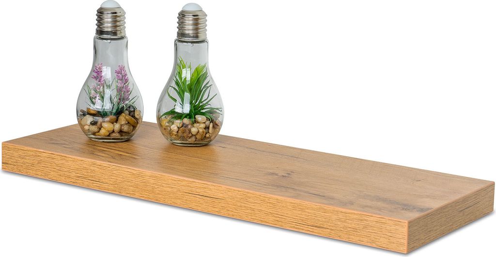 levandeo Wandboard Bobby 60cm Wildeiche Eiche Wandregal Regal Board Bücherbord