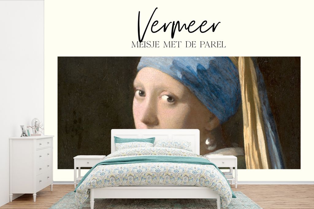 MuchoWow Fototapete für Wohnzimmer oder Schlafzimmer Wandtapete Vinyl Motivtapete Kunst - Das Mädchen mit dem Perlenohrring - Vermeer - 525x350...