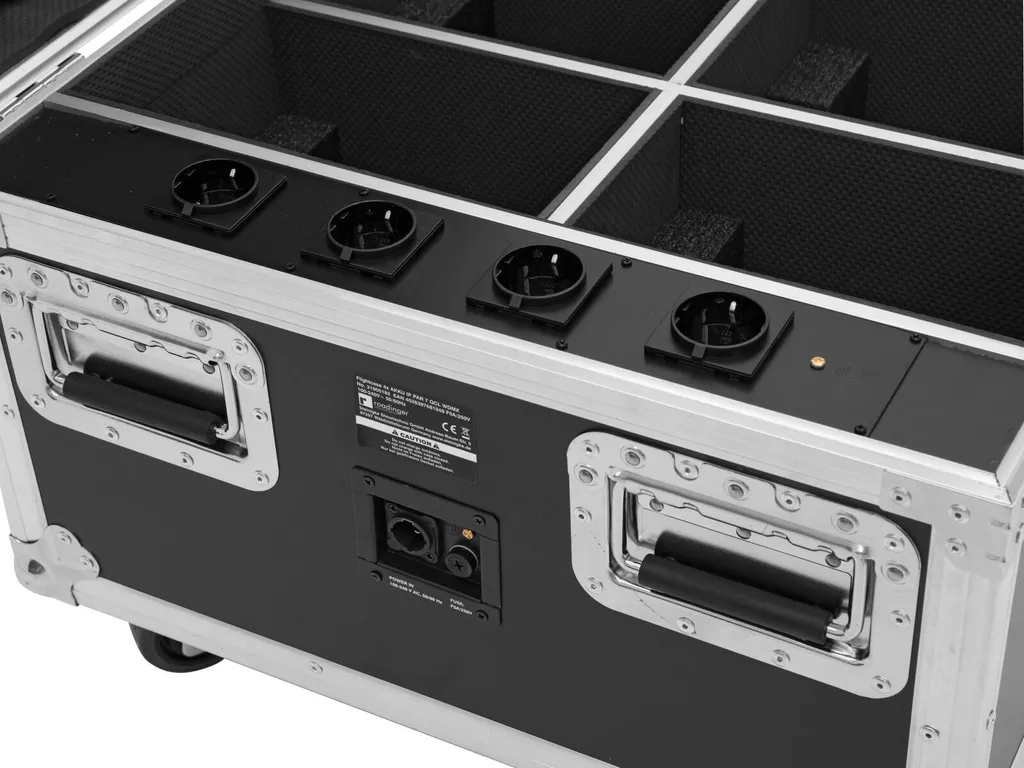 Flightcase de charge intégré ROADINGER pour 4 projecteurs PAR AKKU - 4