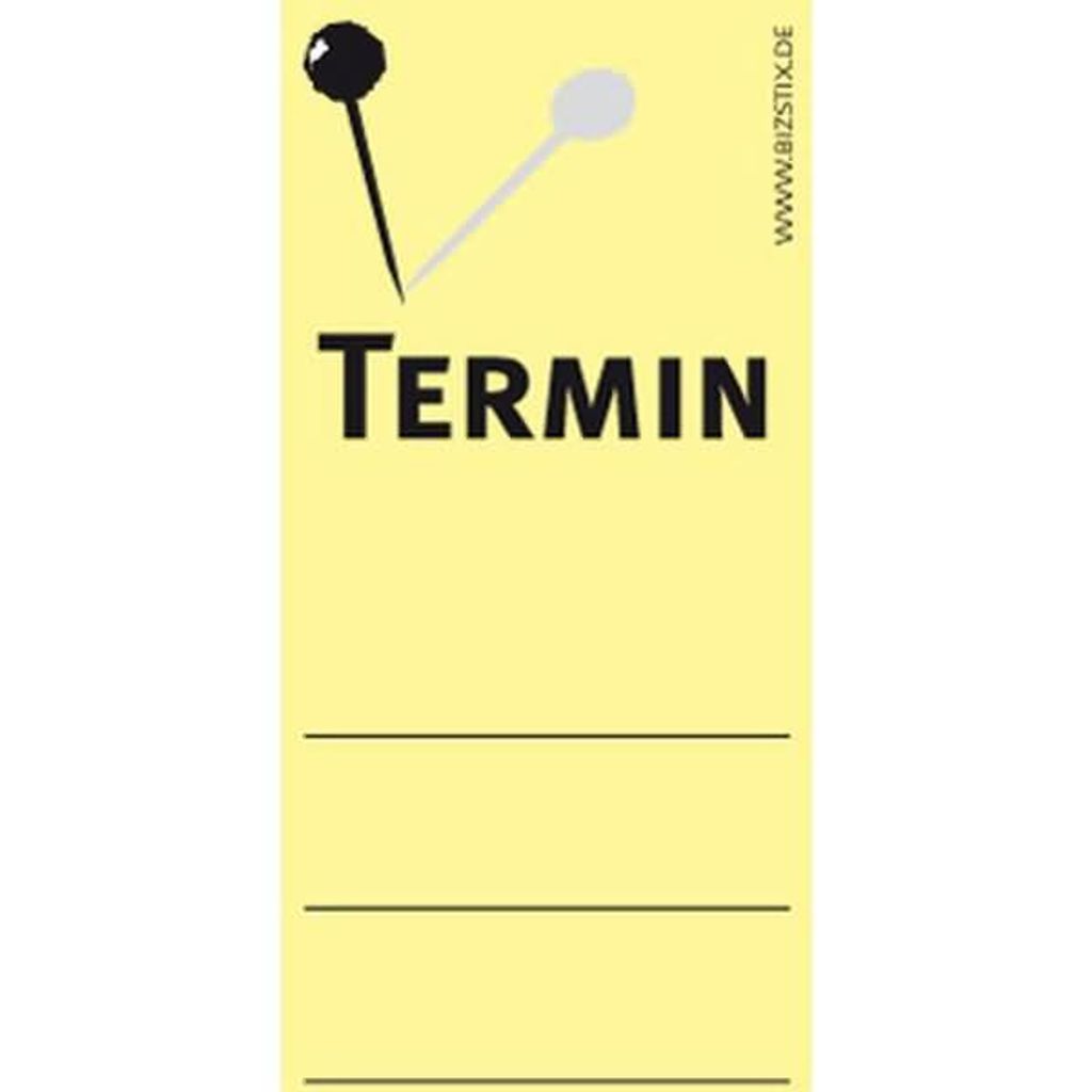Haftnotizen 75 x 35 mm, gelb Termin