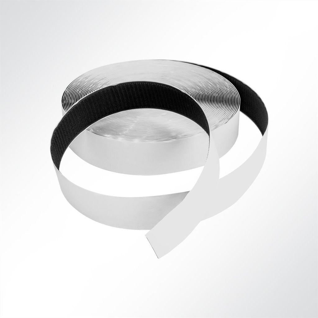 Lysel Klettband Hakenband selbstklebend Hotmelt Universalkleber schwarz Breite 50mm VE 11 Meter