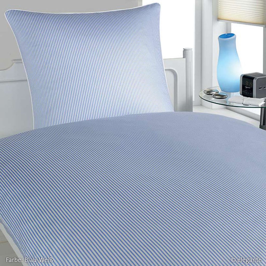 elegante Mako-Satin Hamburger Streifen 2460 - Farbe: Natur - 70, 80/80 200/200 cm