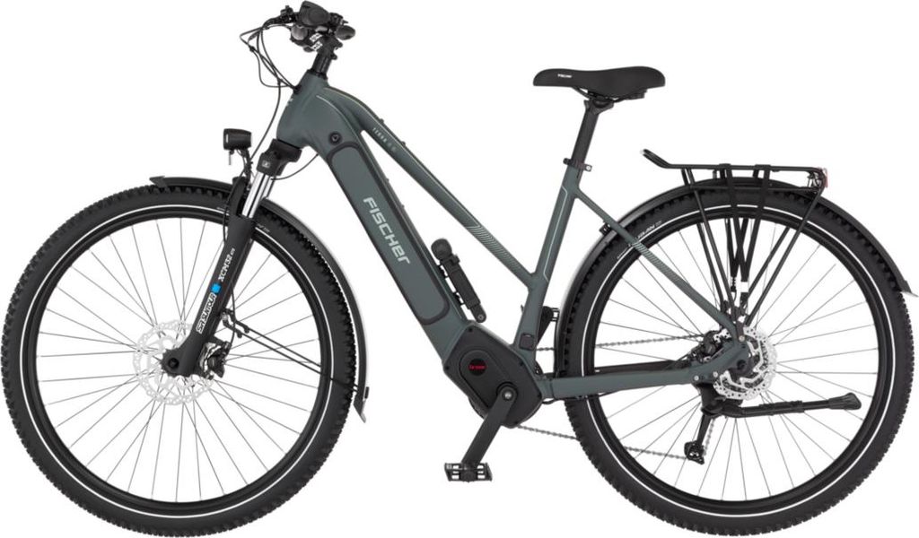 damenfahrrad aufsteigen Gazelle Easyflow C8 anthrazit | 630WH | E-Bike Damen City | 2025 FISCHER Fahrrad E-Bike Cityrad monitored Rahmenhöhe:S