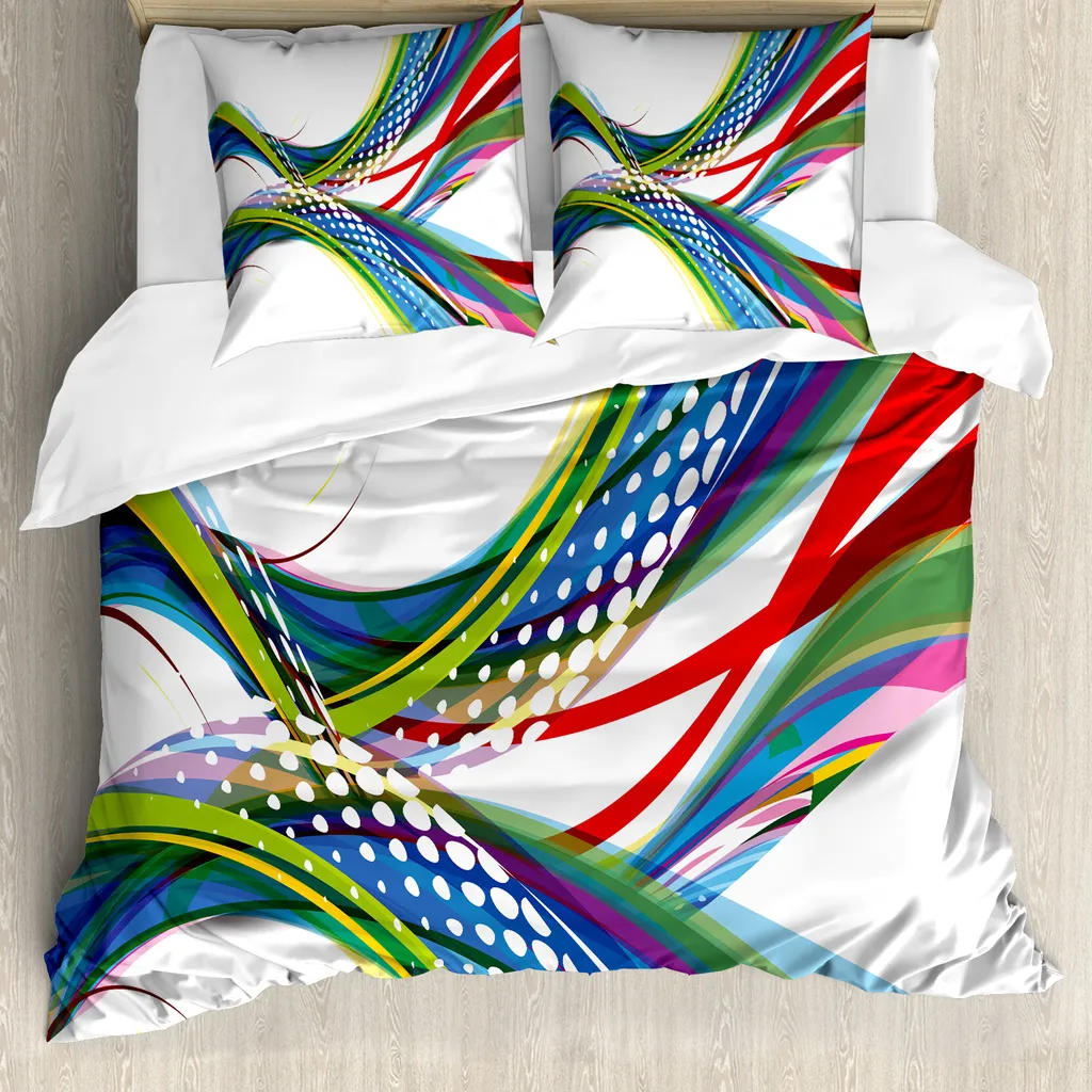 Set Letto ABAKUHAUS Abstract Wave Ombre 200x200 | Design Moderno
