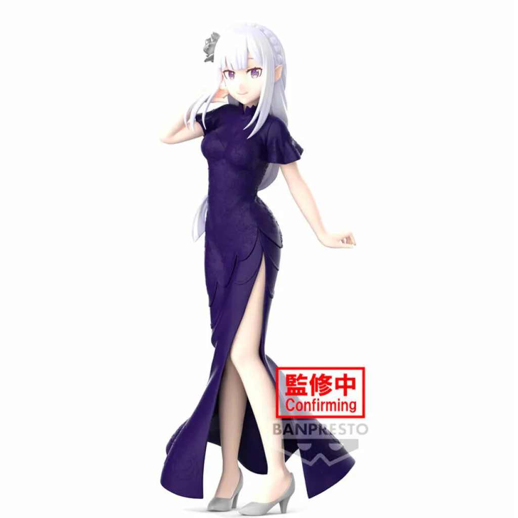 Figurine Emilia Glitter & Glamours Banpresto Re:Zero - Taille 24 cm