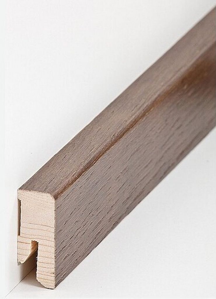 Sockelleiste Echtholzfurnier 16 x 40 x 2500 mm Eiche Echtholzfurnier Fußleiste furniert by PROVISTON 2.5 Meter | 1 Stück