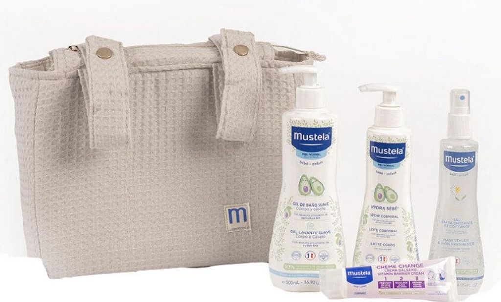 BEIGE TROLLEY BAG CASE 5 Stück