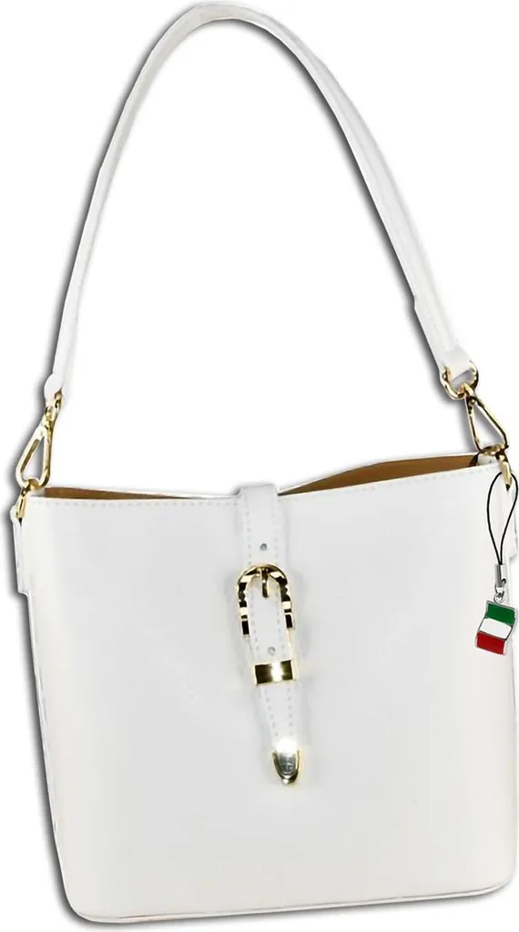 Petit sac bandoulière blanc cuir Florence pour sorties et cérémonies