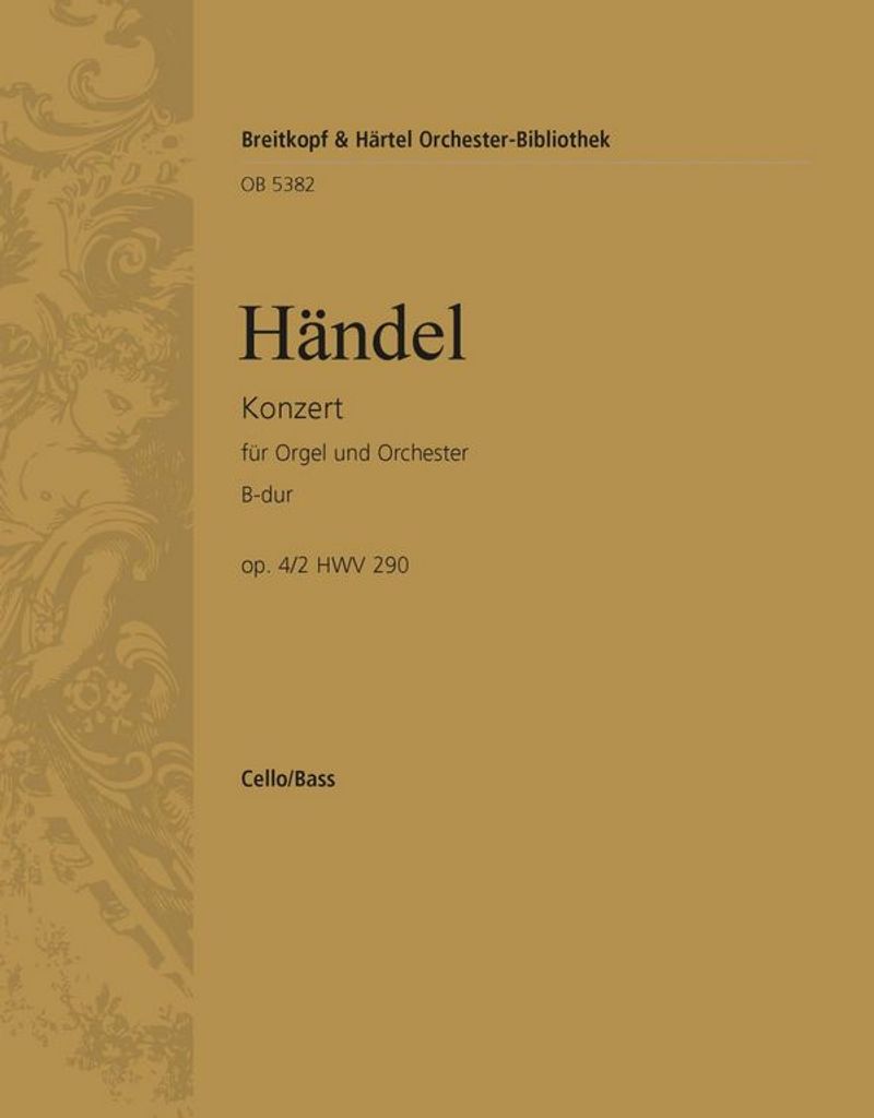 Konzert B-Dur op.4,2 HW290 für Orgel und Orchester Violoncello/Kontrabass