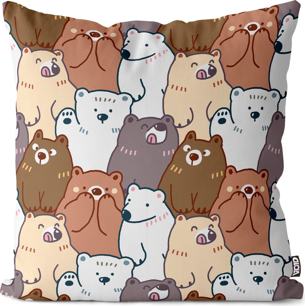 VOID Lustige Bärenbande Bären Kissenbezug Kissenhülle sofa couch wohnzimmer dekoration wasserfest Outdoor Kissen bezug deko