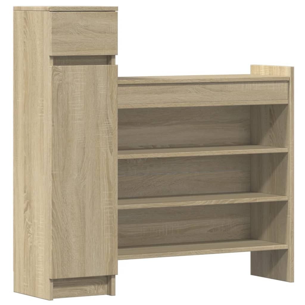 vidaXL Schuhschrank Sonoma-Eiche 100,5x28x100 cm Produktbild 