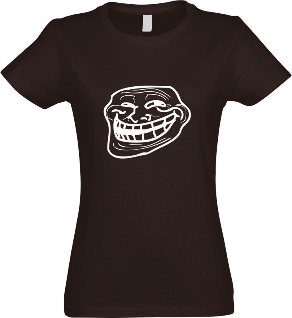 Kiwistar - T-Shirt tailliert - Damen - Chocolate - Troll Face - Coolface - mit Motiv Bedruckt - Funshirt Design - Sport - Freizeit - Damen - M
