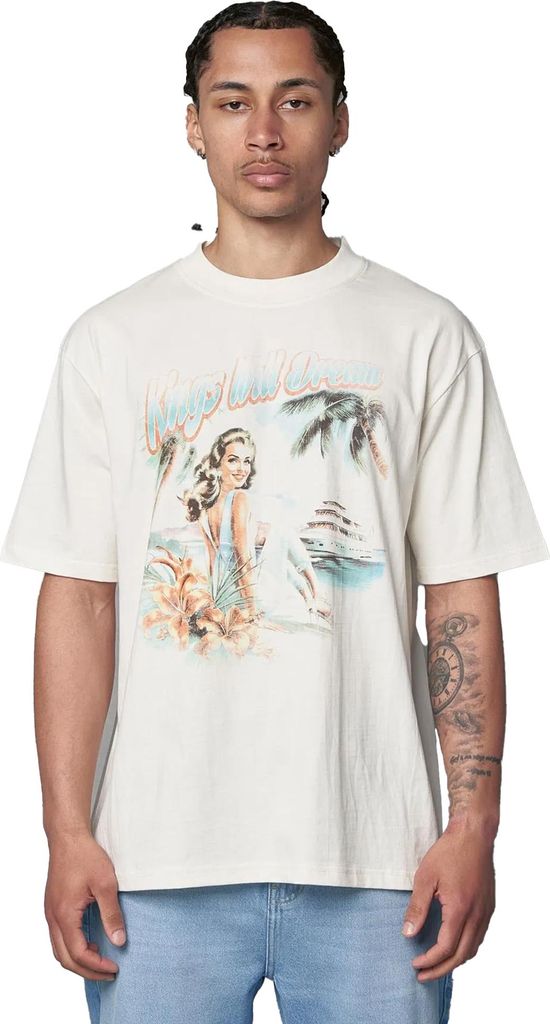 Kings Will Dream - "Studio Paradise Island" T-Shirt für Herren BG2146 (L) (Weiß)