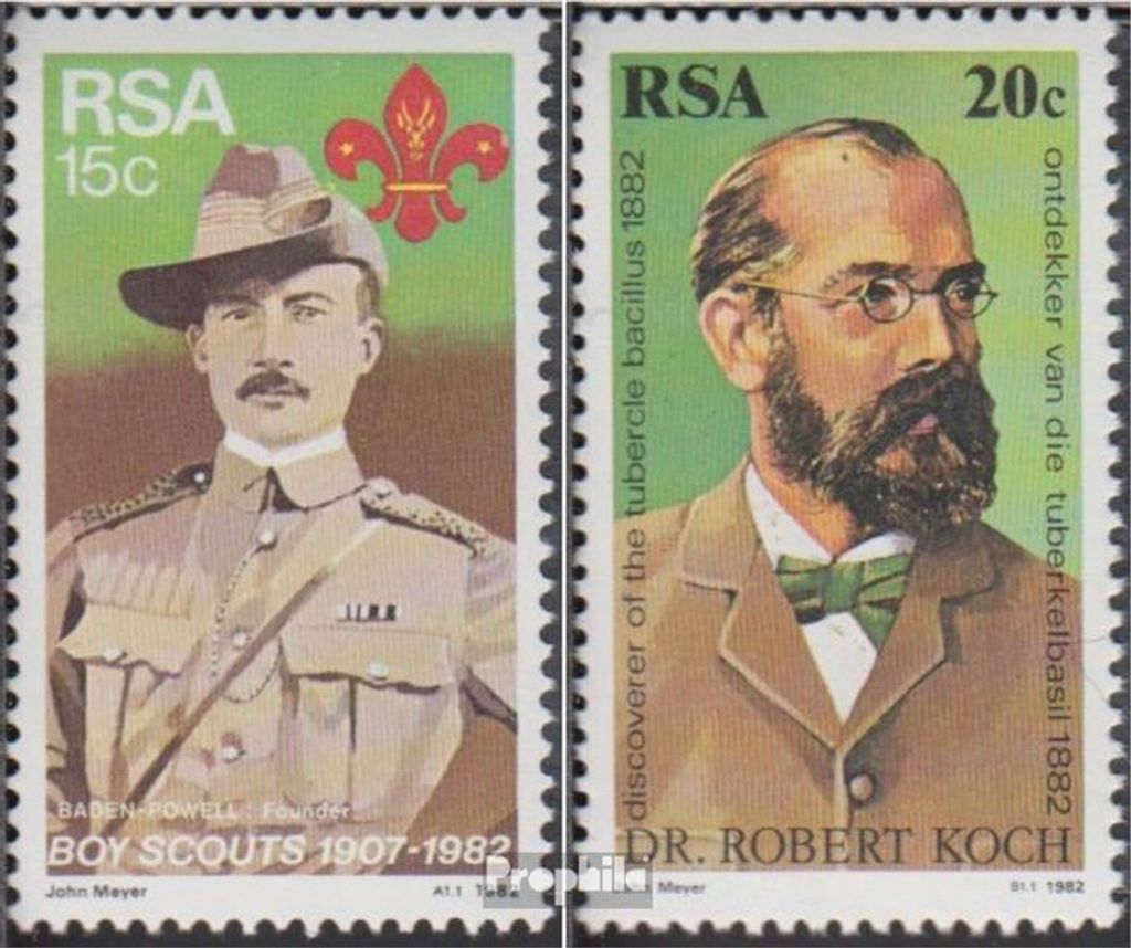 Briefmarken Südafrika 1982 Mi 595,596 (kompl.Ausg.) postfrisch Pfadfinderbewegung