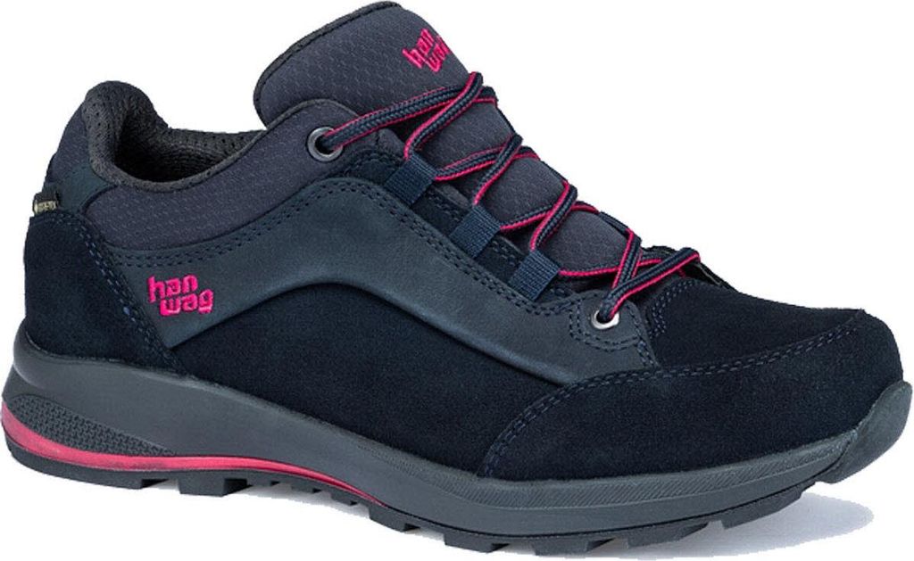 Hanwag Banks Low GTX Damen Trekkingschuh Wanderschuh Navy Pink 40
