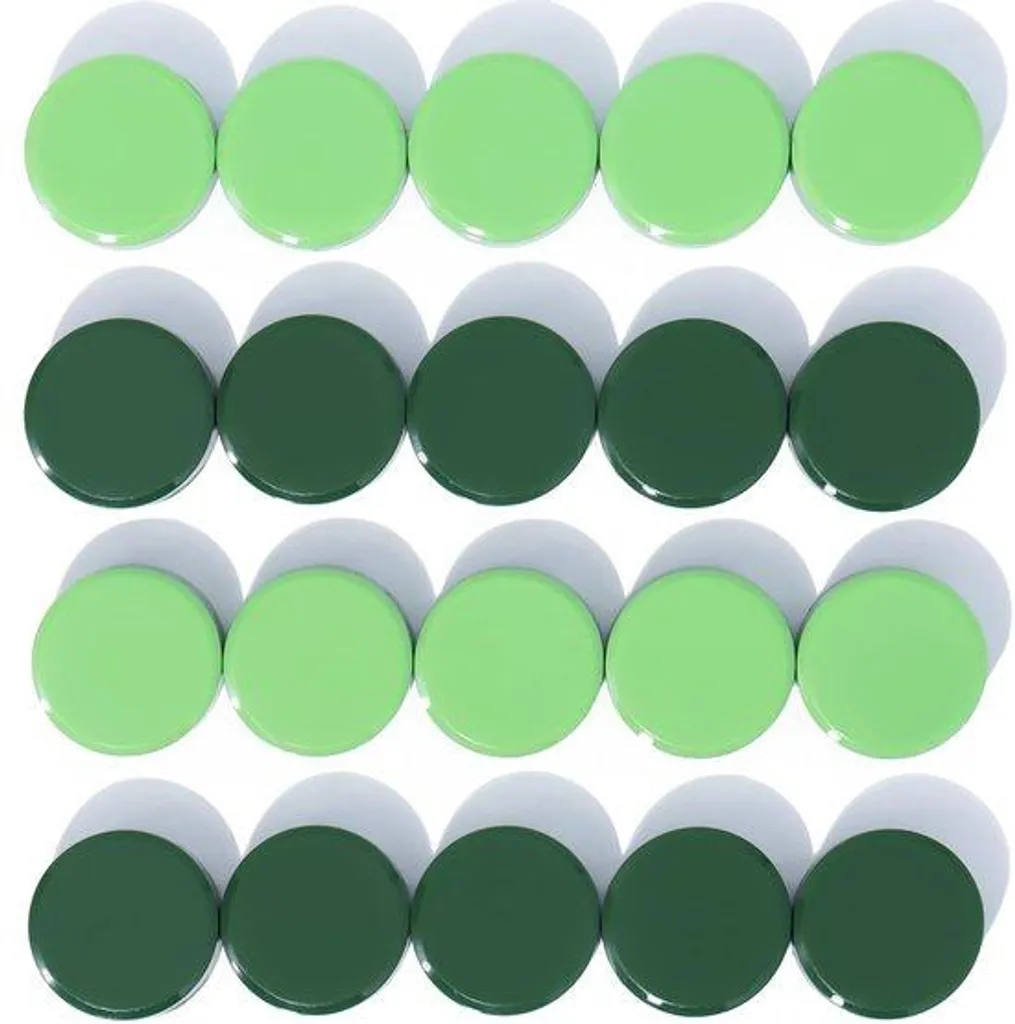 Aimants de bureau verts lot de 20 fixation forte pour tableau mural