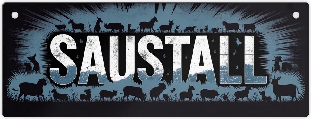 Bauernhof Saustall Metallschild rustikale Dekoration