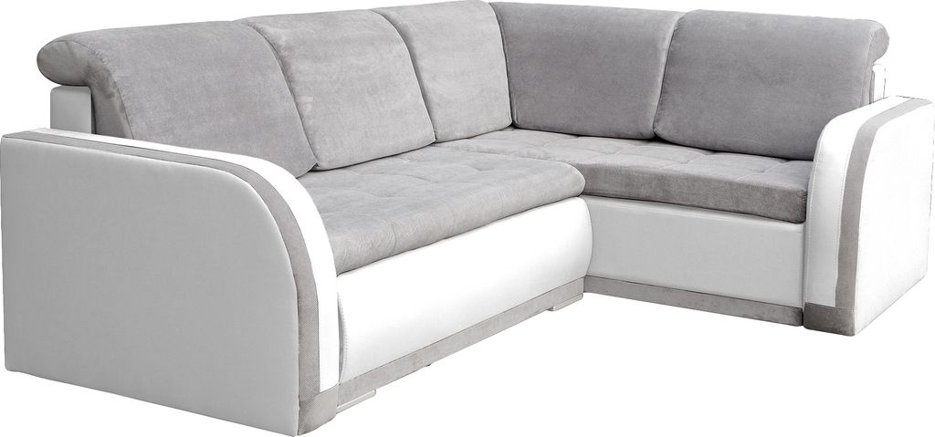 Ecksofa mit Schlaffunktion und Bettkasten, Couch für Wohnzimmer, Schlafsofa Sofagarnitur, Sofa Eckcouch L-Form Wohnlandschaft mit Bettfunktion - V...