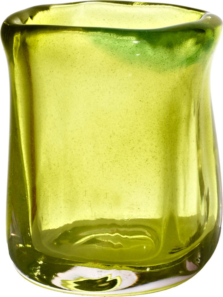 Teelichthalter Freestyle (10cm), hellgrün, aus Kristallglas