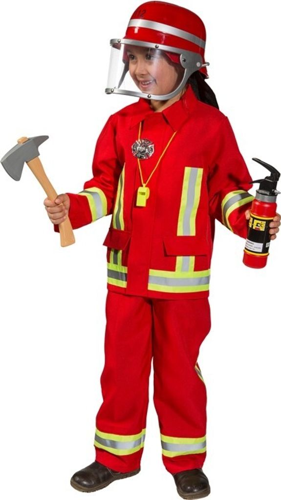 Feuerwehr Kostüm Tim Uniform rot für Kinder Produktbild 