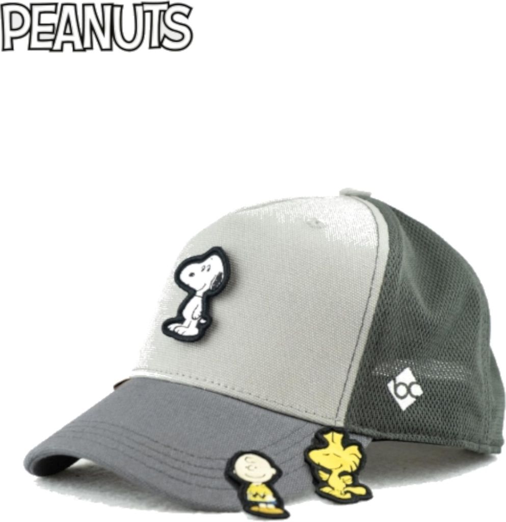 Bavarian Caps Uni Cap Curved , Peanuts Transformer - Grau