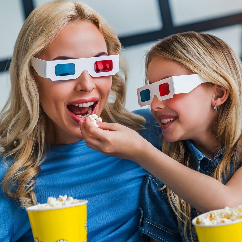 3D-Brille, 10 Paar Papier-Stereobrillen, rote und blaue Linsen, Stereobrille für 3D-Filme und Reisendekoration