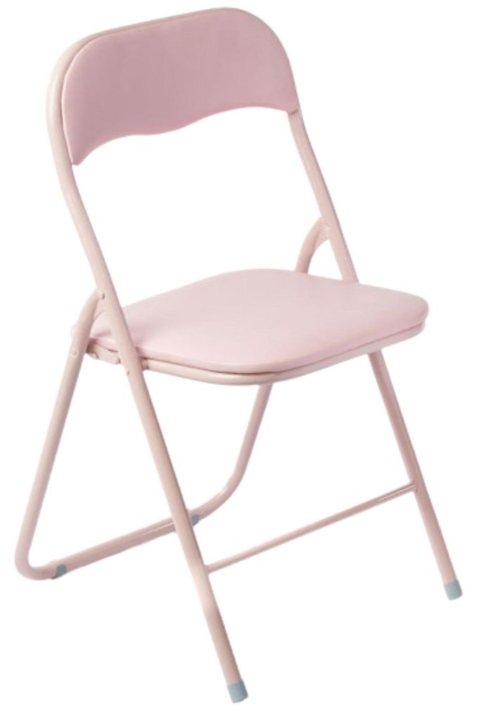 GIFTDECOR: Sedia pieghevole in metallo rosa, sedia Immagine del prodotto 