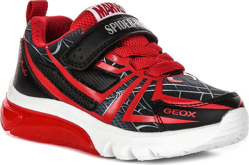 Geox J Ciberdrone A In Black Red For Kids – 13 UK - 32 EU - 1 US / Black Red