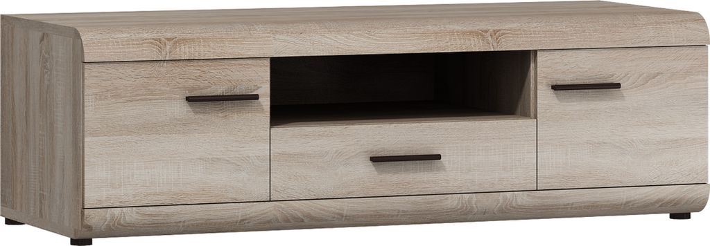 Masseno TV-Schrank LEGAME 140 cm Fernsehschrank mit 1 Schubladen und 2 Türen TV-Lowboard für Wohnzimmer Modern 140x54x44 cm Sonoma Eiche / Sonoma...