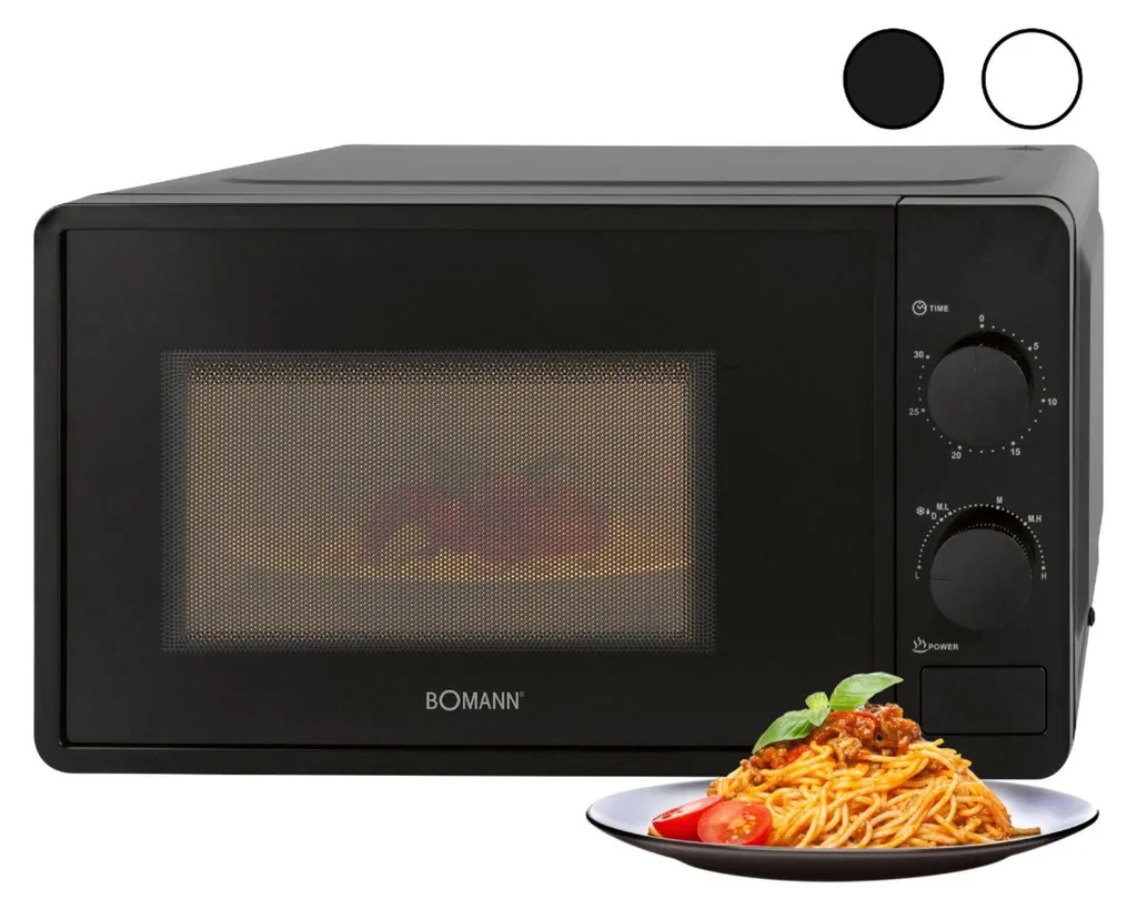 Four micro-ondes 20L 1150W Bomann MW6014CB avec 6 niveaux de puissance