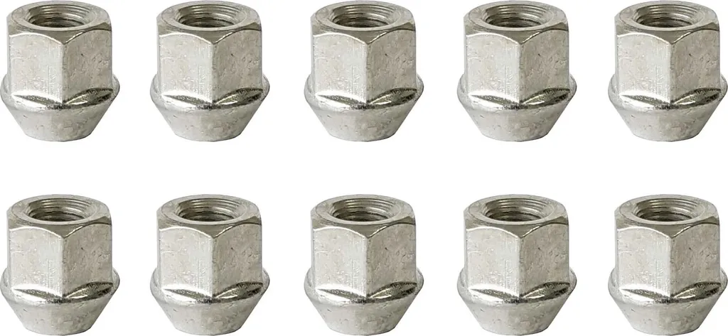 10 Écrous de Roue M12x1,5 Coniques 60° pour Citroën C-Crosser et C4