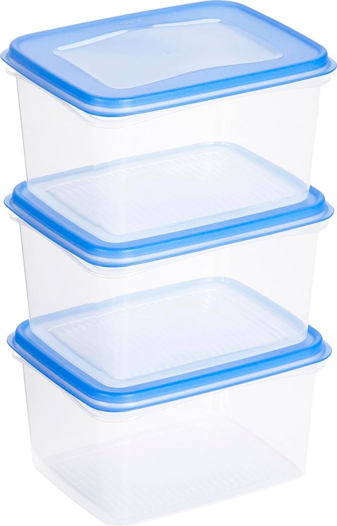 Sunware Club Cuisine Gefrierdose 1,5L 3er - Set transparent blau
