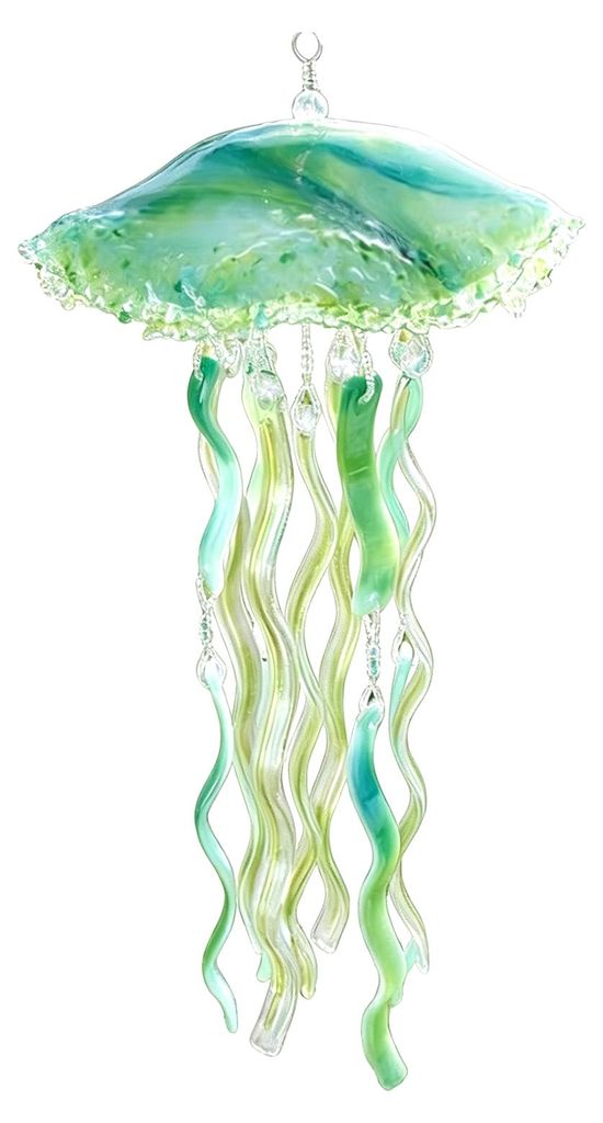 Acryl-Quallen-Windspiel für draußen, hängender Quallen-Sonnenfänger-Windspiel für Strandpartys, Garten, Terrasse, Veranda, Heimdekoration