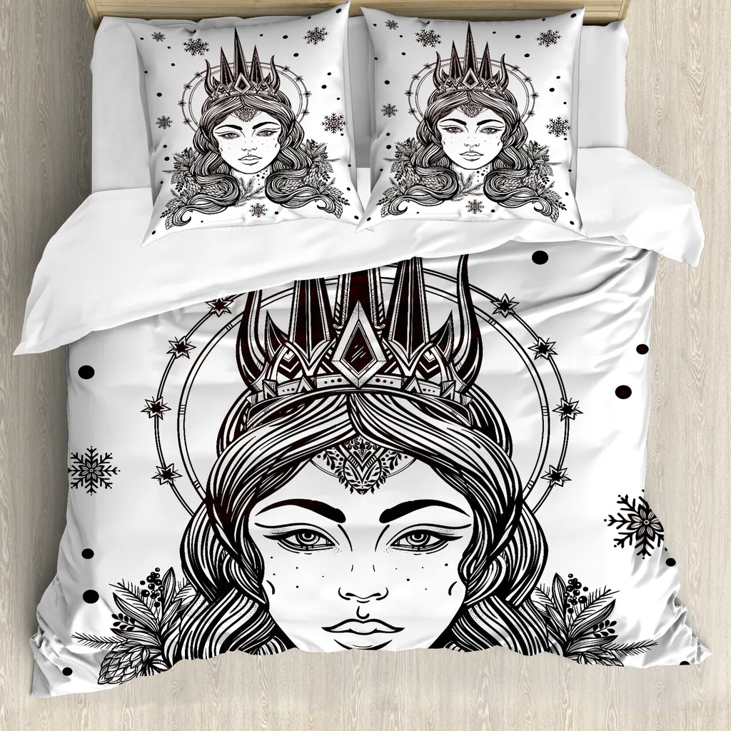 Offerta Copripiumino ABAKUHAUS 155x220 Snow Queen - Set Letto Completo