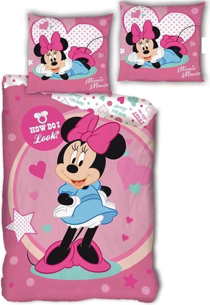 Minnie Maus Kinder Bettwäsche 140x200 cm 100% Mikrofaser