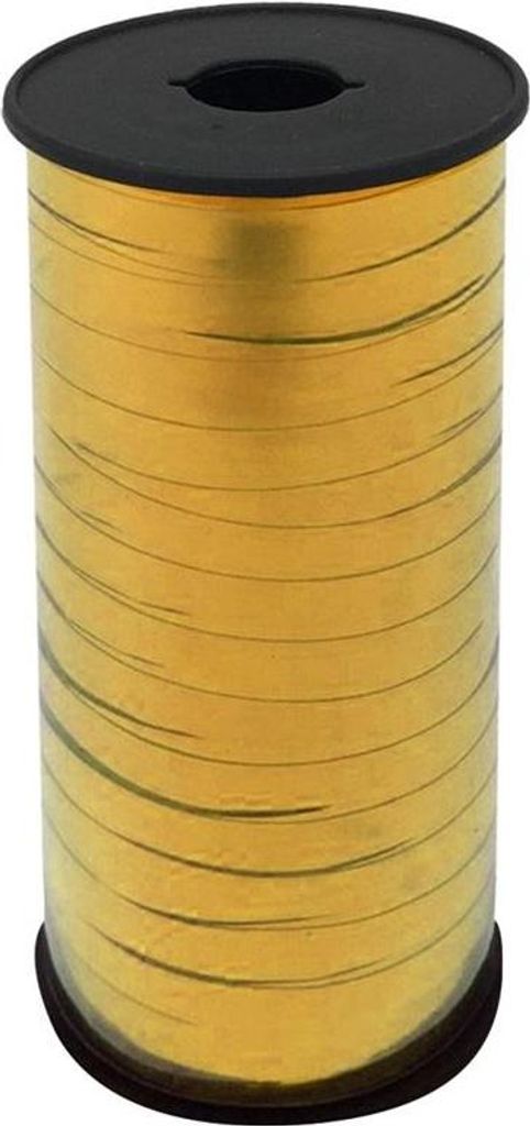 Geschenkband / Ballonband / Polyband / Kräuselband - metallic gold 92m