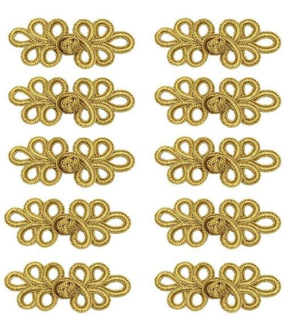 Kleinmetalen Knöpfe, 10 Stück, Gold, für Pullover, Jacketts, Mäntel, Schals und Kostüme