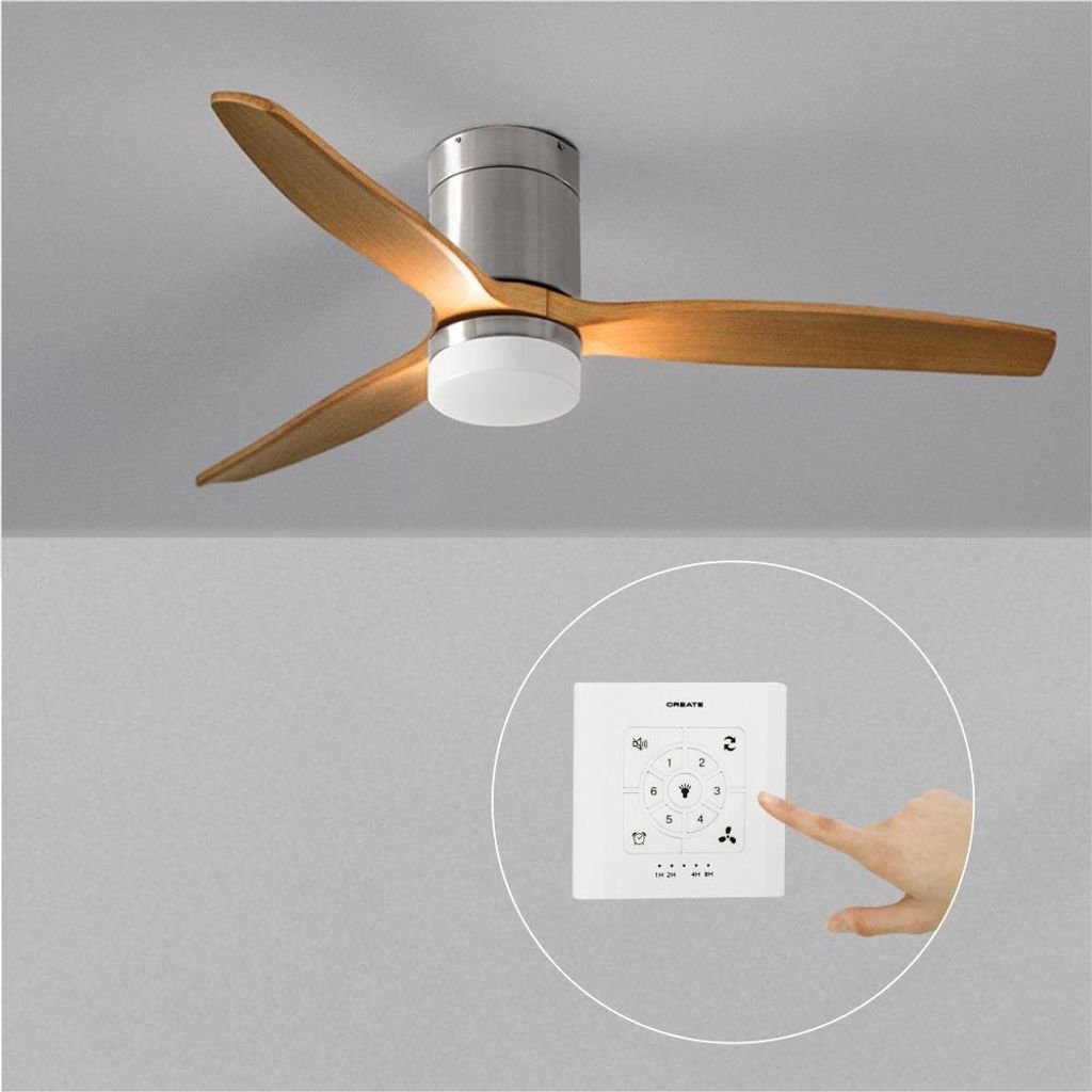 WIND CALM - Leiser Deckenventilator 40W mit technischen ABS-Blättern in verschiedenen Größen