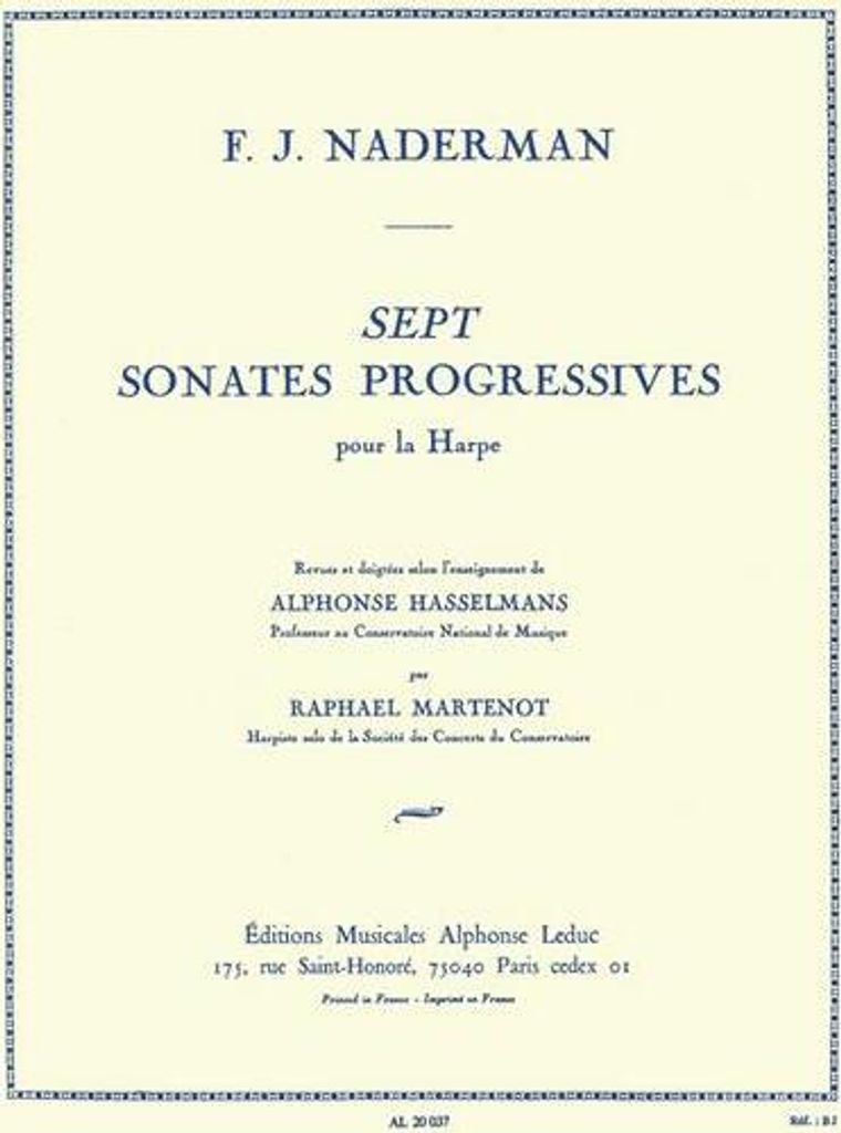 7 sonates progressives pour laharpe