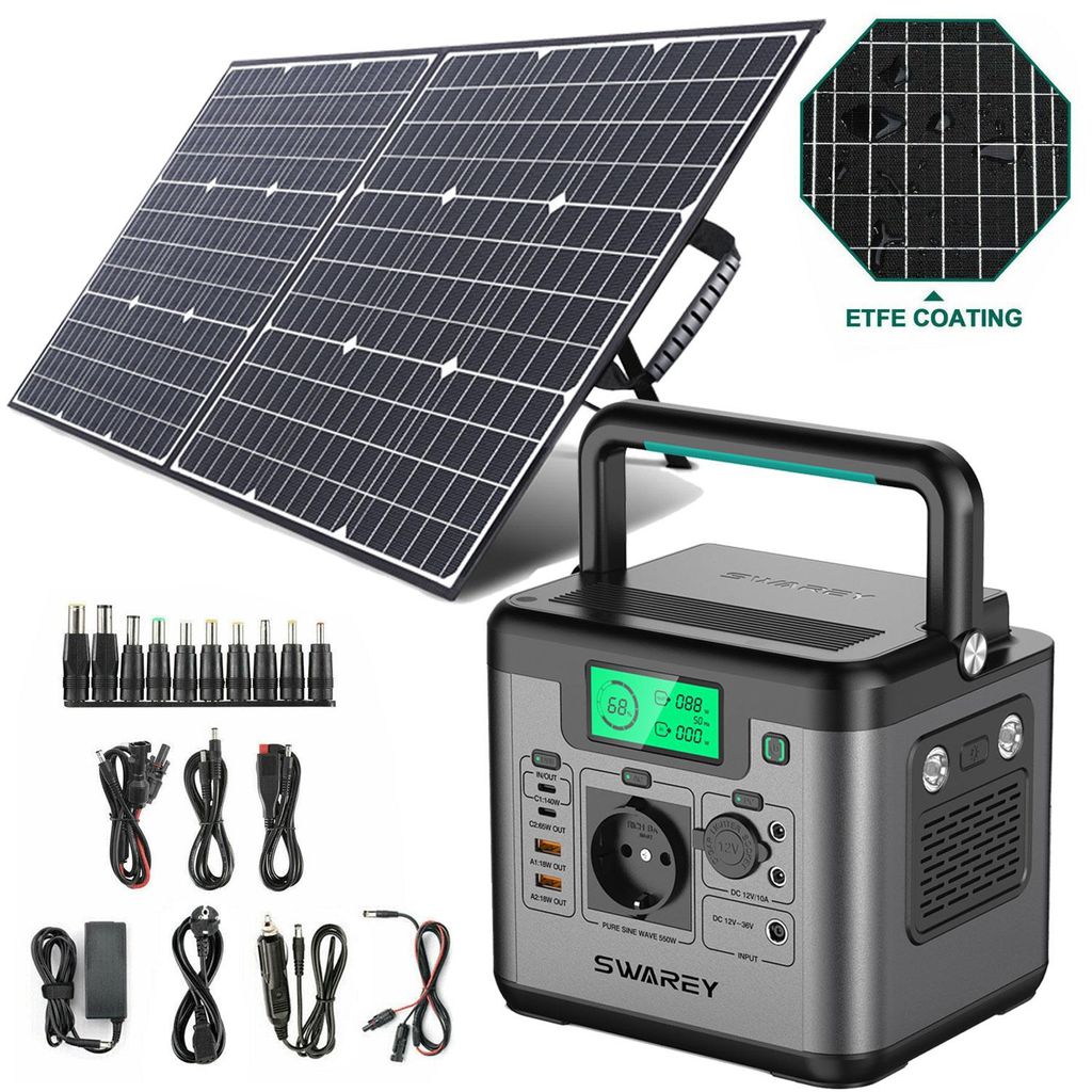 SWAREY 550W(1100W Spitze) Tragbare Powerstation mit 100W Produktbild 