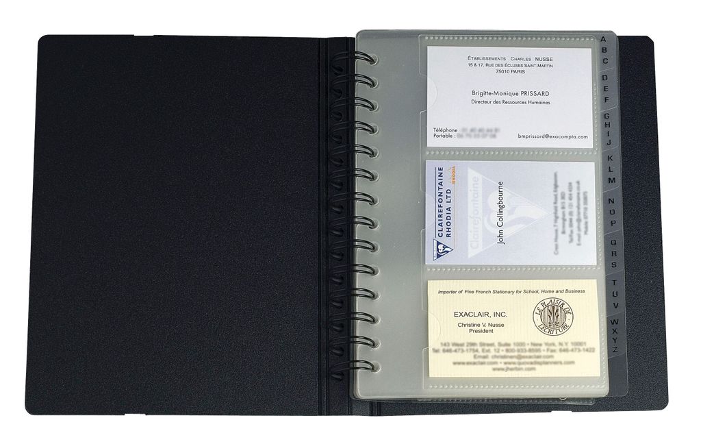 Exacompta - Visitenkartenmappe Exactive ft 20 x 14,5 cm, Produktbild 