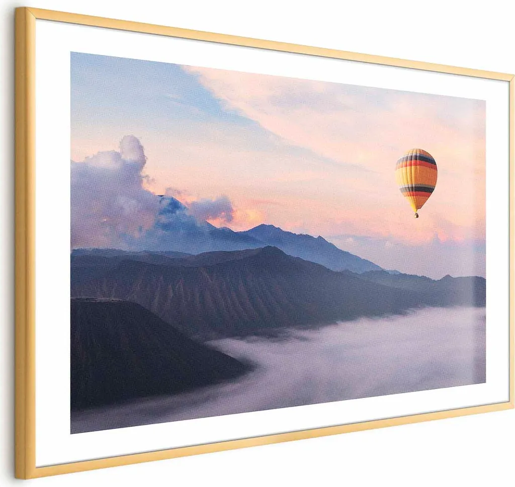 Quadro Motivazionale It's Worth Dreaming 90x60 Cornice Oro e Margine