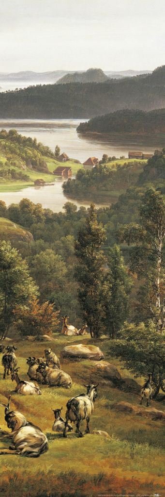 Johan Christian Dahl Kunstdruck Bild - Aussicht Auf Das Lysekloster Nahe Bergen (91 x 30 cm)