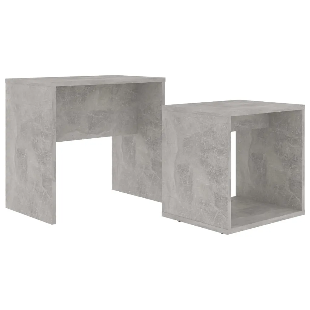 Tavolini da Caffè Grigio Cemento 48x30x45 cm - Offerta Set 2 Pezzi