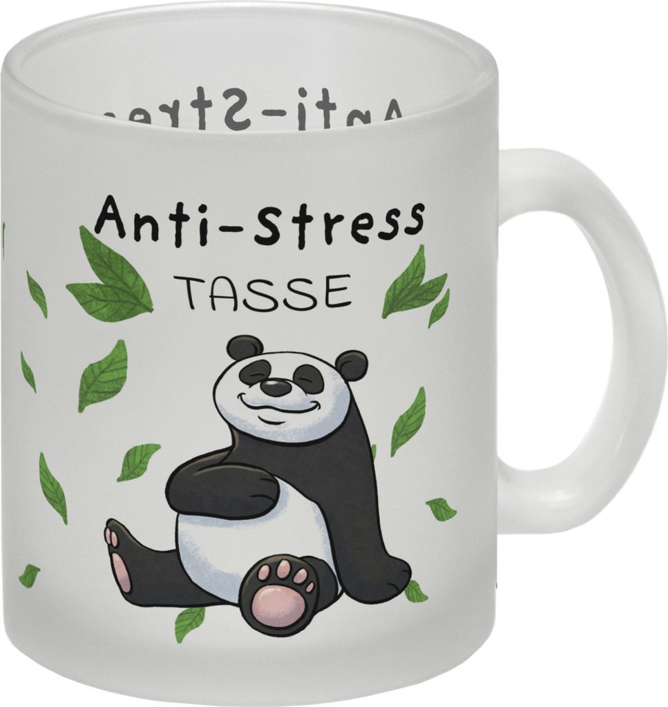 Anti-Stress Panda Glas Tasse Produktbild 