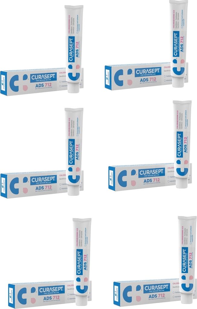 6x 75 ml Curasept ADS 712 mit  0,12% Chlorhexidin Produktbild 