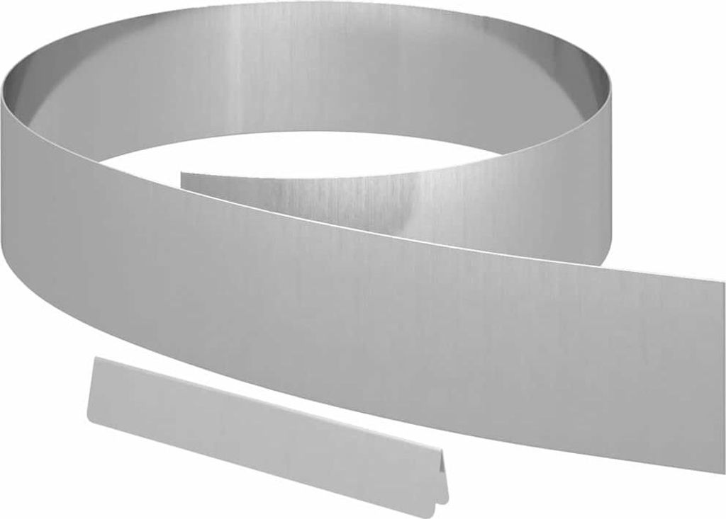 Raseneinfassung Silber 450 x 0,05 x 15 cm Verzinkter Stahl